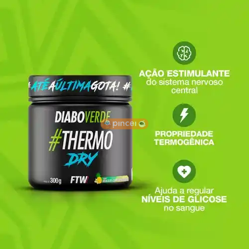 Pincei - Termogênico Thermo Dry Pote 300g Sabor Abacaxi com por
