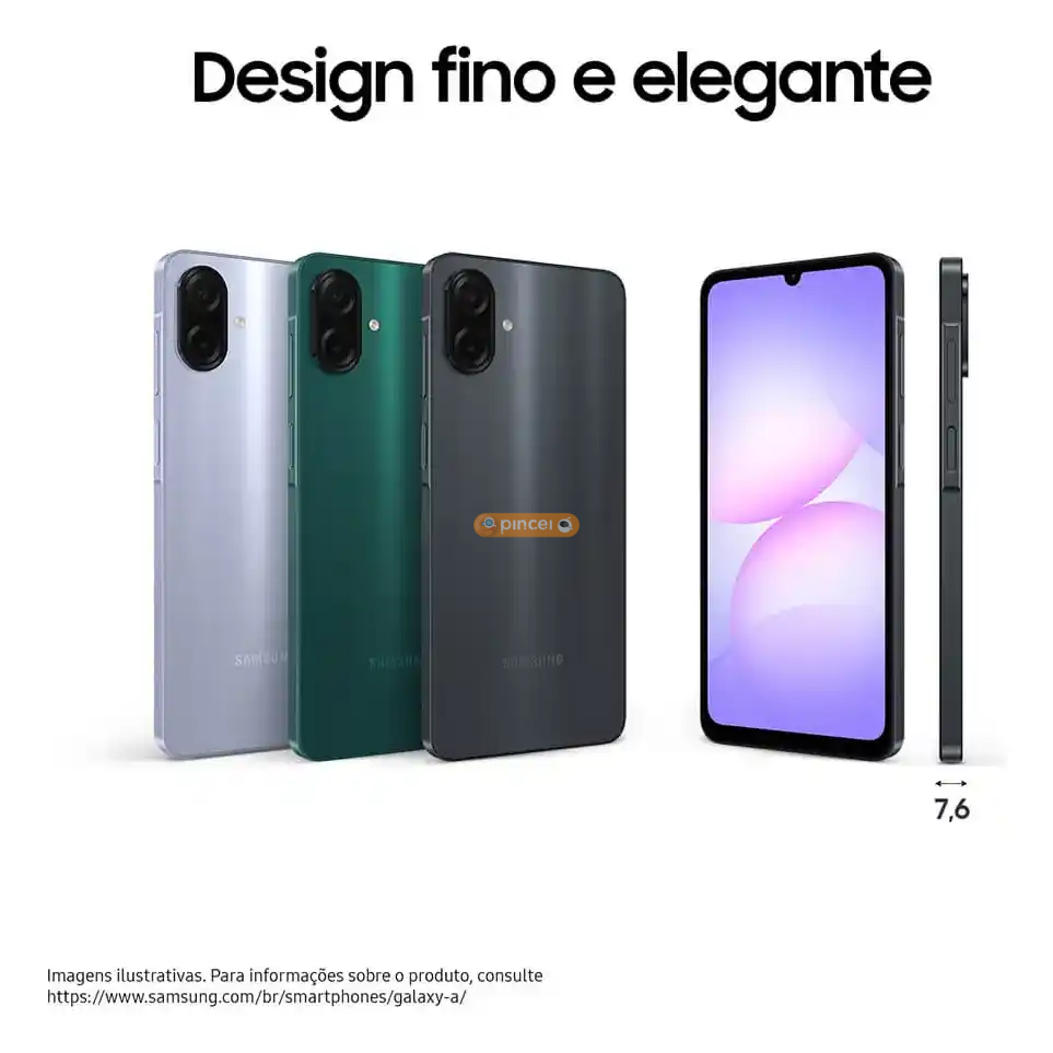 Pincei - Celular Samsung Galaxy A07 128gb, 4gb por R$ 477,89