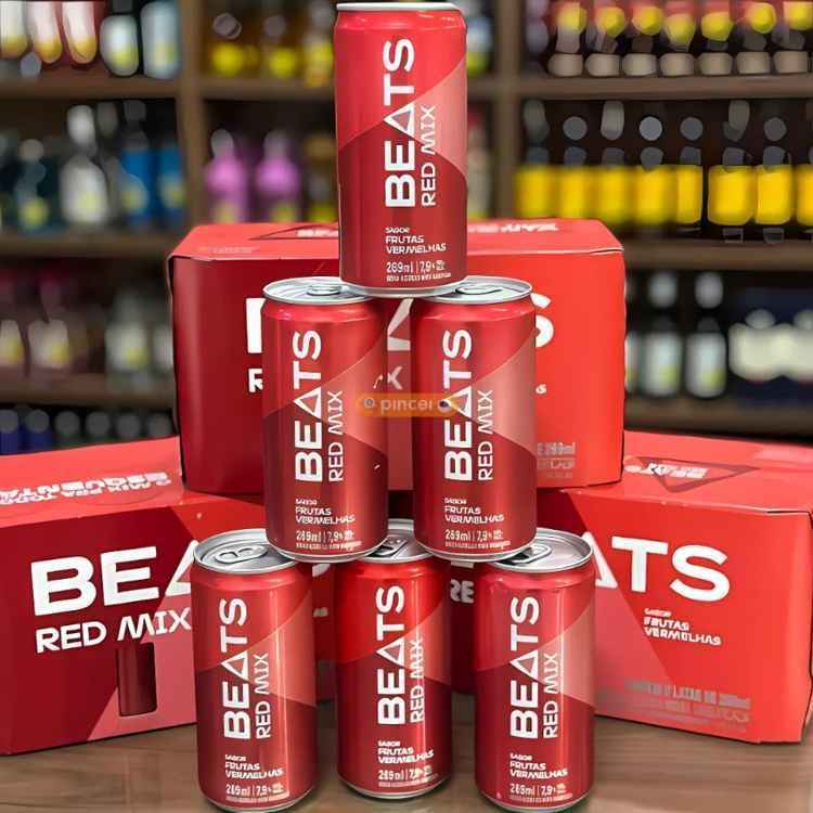 Pincei - Beats Red Mix 269ml, Lata, 8 Unidades por R$ 39,92